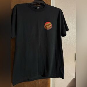 Santa Cruz Skateboards Black Tee with Red Logo